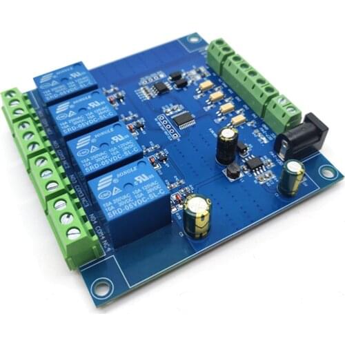 Modbus-Rtu four-way relay module Switching input and output RS485/TTL communication