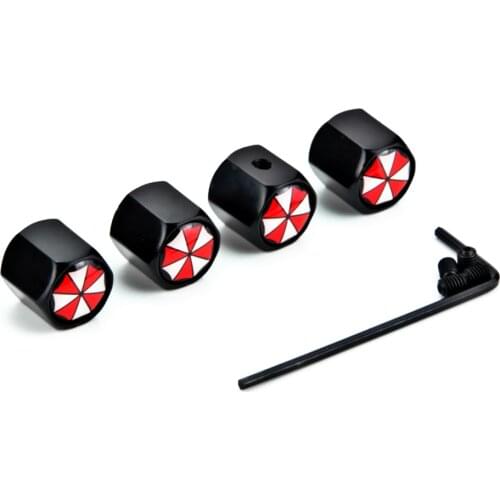 4Pcs Tire Accessories Valve Caps Umbrella Corporation Logo Anti-Theft for Chevrolet Ford Focus Volkswagen Polo Golf Renault Opel
