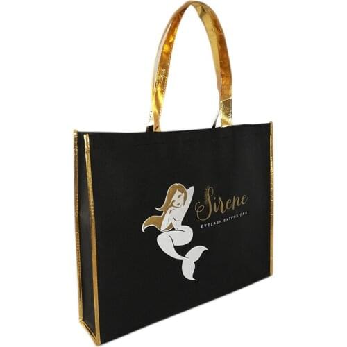 500pcs/lot Put Your Logo on Custom Printed Bags and Totes Promotional Recyle Shopping Bag PP Non-woven Cloth for Trade Shows