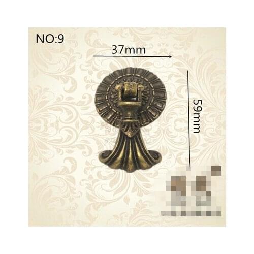 A24 European Garden single hole Qinggu bronze door wardrobe cabinets antique handles European door handle