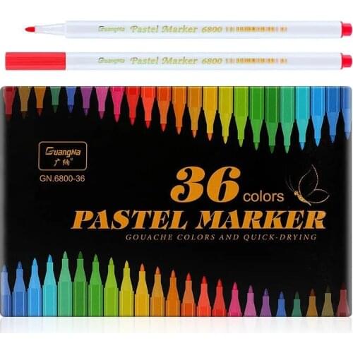 Acrylic Pastel Marker Pen 12/24/36 Color Art Marker Thin Line DIY Drawing Greeting Card Black Blackboad Art Graffiti Draw