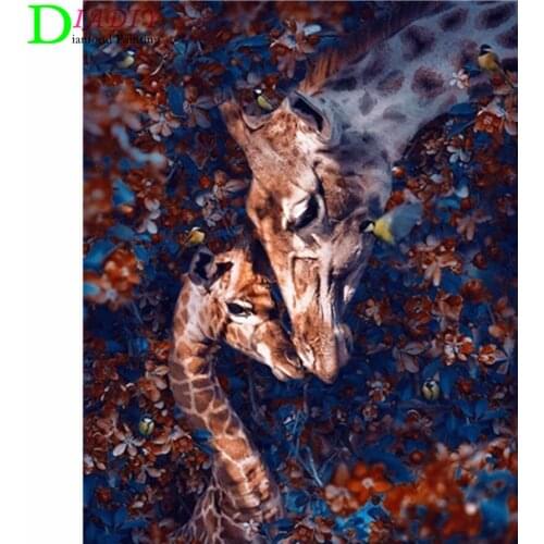 Full Square Diamond Embroidery DIY Diamond Painting Cross Stitch Drill Tiger Lion Face& Flowers Picture of Rhinestones