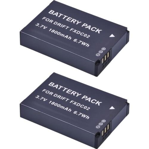 Batmax 2X 1800mAh FXDC02 Battery for Drift 72-011-00 FXDC02 CFXDC02 HD Ghost Ghost-S HD720