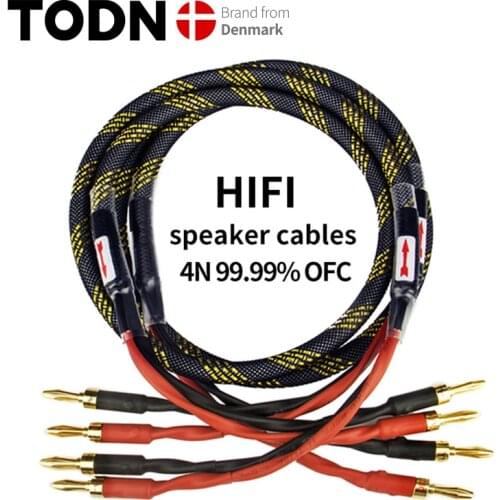 Canare L-4S8F one Pair oxygen-free copper audio speaker cable HI-FI high-end amplifier speaker cable Banana head cable