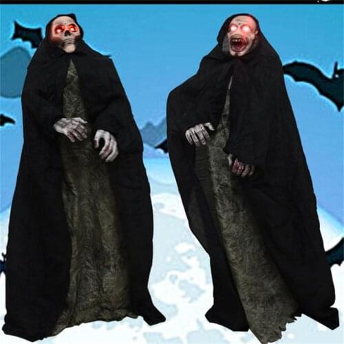 Electric Toys Scary Decoration Halloween Standing Ghost Creepy Eyes Halloween Party Decor Haunted Doll Festival Supplies Props