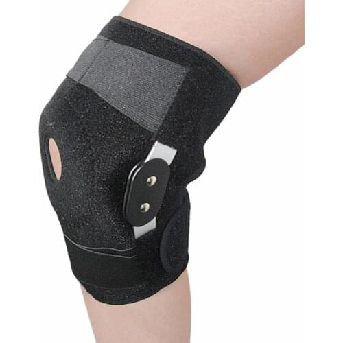 Knee Support Brace Professional Sports Safety Stabilizer with Adjustable Hinged Knee Support Pad Guard Breathable Knee Protecto