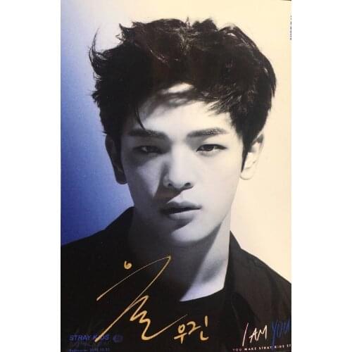 Hand signed Stray Kids Woo Jin autographed photo I AM YOU K-POP 5*7 collection 102018B