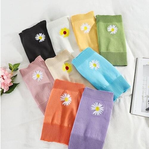 HELIAR Women Flower Embroideried Straps Knitted Cute Cropped Tops Girlish chrysanthemum Printed Crop Tops For Women 2021 Summer