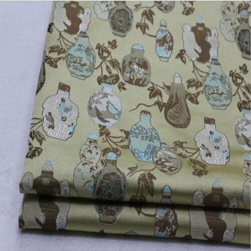 HLQON 75cm width yarn dyed brocade satin fabric for patchwork felt cosplay tissue dress children cloth coat bed sheet