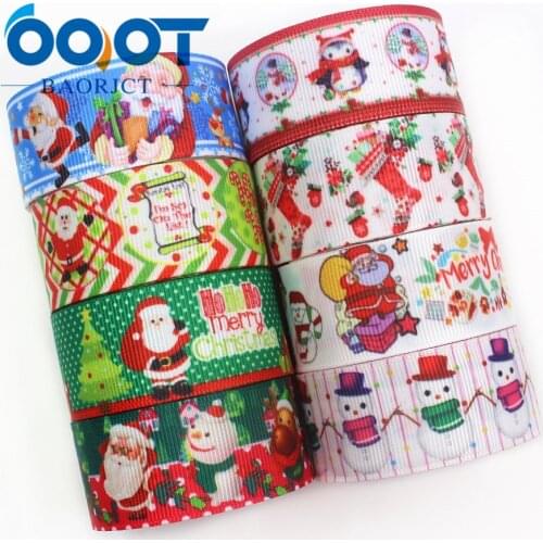OOOT BAORJCT I-19713-13,25mm,10yards Christmas series Cartoon grosgrain ribbons,bow cap accessories and decorations,DIY material