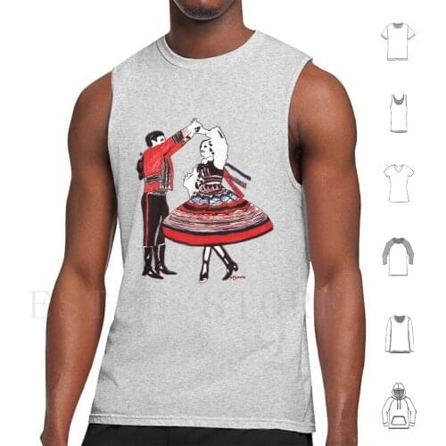 Lublin Folk Dance 1 Tank Tops Vest Folk Folklore Lublin Poland Polish Folk Red Colourful Artist Designer