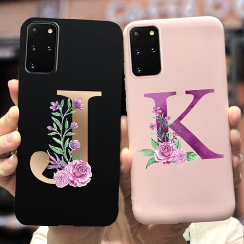 Cute ABC Letters Name Cover For Samsung Galaxy S20 Plus Case Silicone Soft Fundas For Samsung S20+ S 20 Plus 20Plus Phone Bumper