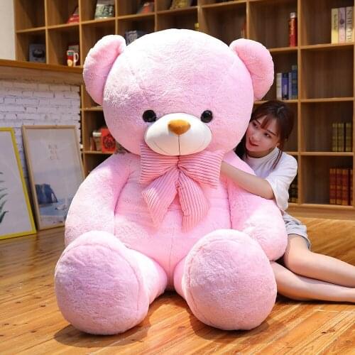 Cartoon Cushion Blue/pink/white 80-100cm Cute Colorized Bear Plush Toys Teddy Bear Doll Stuffed Plush Animals Pillow Toy