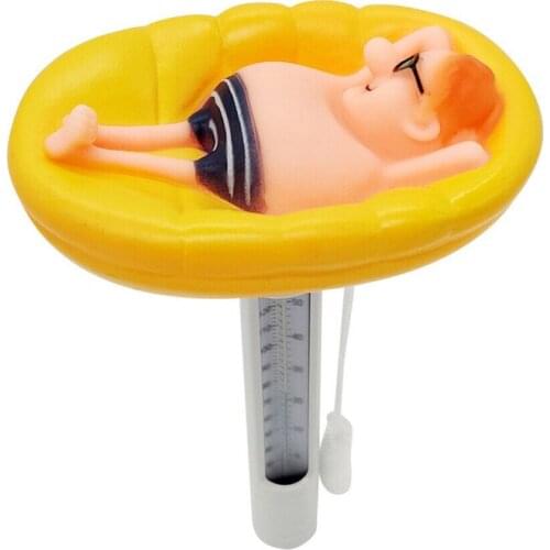 Cartoon Portrait Water Temperature Meter Swimming Pool Floating Thermometer Water Temperature Gauge Pool Accessories