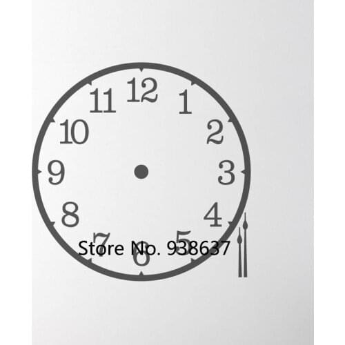 Clock Wall Sticker Home Decor Living Room Creative Wall Decoration Vinyl Self Adhesive Wall Decal Number Art Wallpaper ZB426