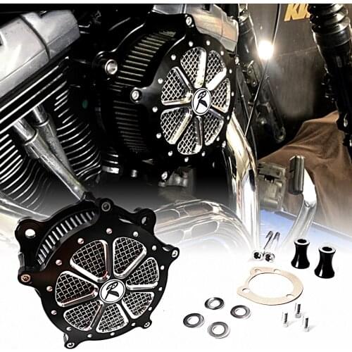 New Shallow Cut Aluminum Air Cleaner Intake Filter System Fit For Harley Dyna 93-14 15