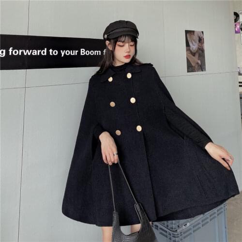 Autumn Winter Plus size Women coat Woolen cloth Cloak Loose Overcoat female High quality 2020 manteau femme hiver Oversize