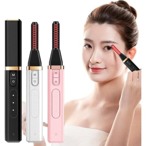 Portable Heated Eyelash Curler Clip Long Lasting Home Travel Makeup Tool Women Gift Quick Natural Curling Cosmetic Beauty Device