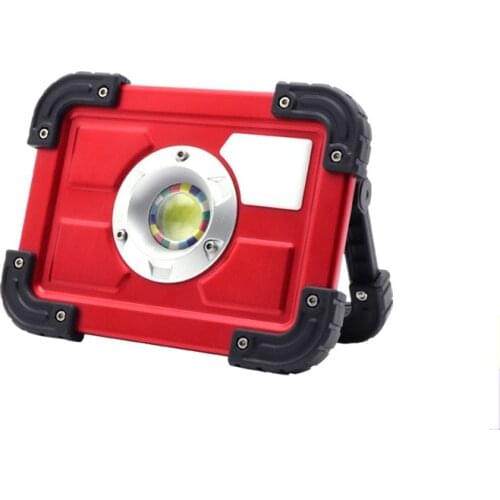 Portable COB Spotlight USB Rechargeable 18650 Battery Waterproof LED Flashlight 4 Modes Hunting Camping Work Light