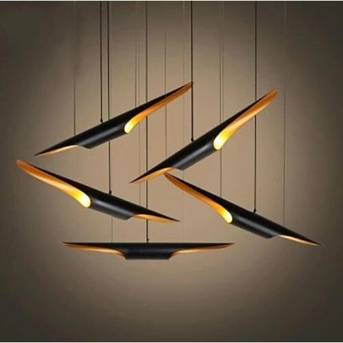 Postmodern Retro Suspension Lamp Hotel Restaurant Cafe Dining Room Bedroom Bar Mall Hanging lamp Aluminum Pendant lamp