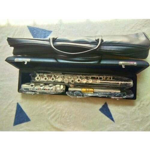 Professional New flute music instrument 17 E-Key Silver C Tune open close commonly used flute Gold Mouthpiece free