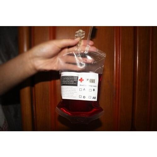 Clear Food Grade PVC Material Reusable Blood Energy Drink Bag Halloween Pouch Props Vampire dhl fEDEX Free