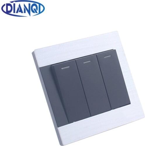 Touch light switch access control the switches AC 110-250V 10a 3 gang 1way wall switch