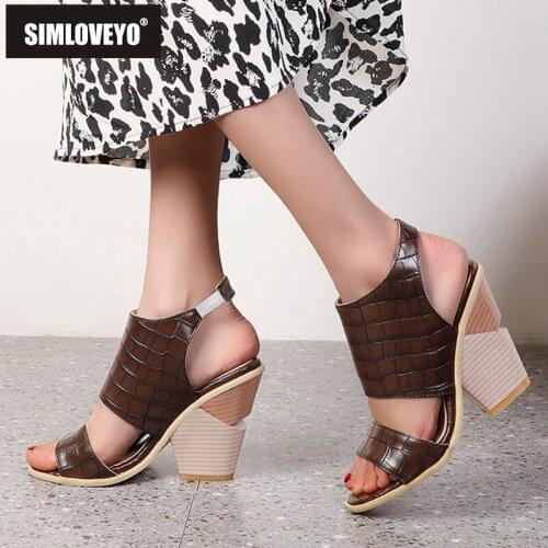 SIMLOVEYO New 2021 Women Sandals Open Toe 10cm Strange Heels Luxury Stylish Comfy Soft Big Size 34-48 Casual Party Blue A3734