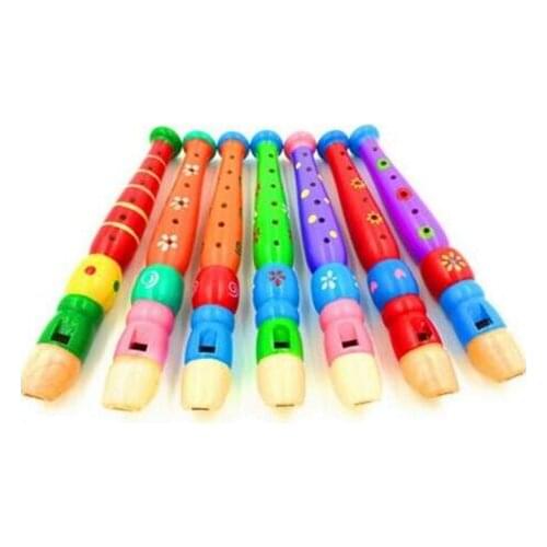 Party Favors 2018 New Colorful Wooden Clarinet 1pcs Baby Child Musical Instrument Rattle Party Toy Random Delivery