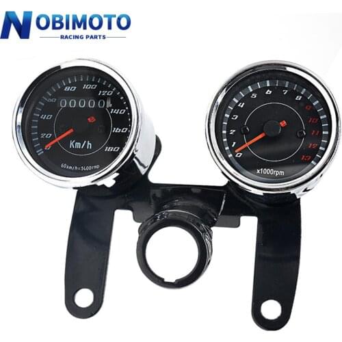 Motorcycle LED Instrument Mechanics Tachometer Speedometer Gauge Scooter For Honda Cbt125 Cm125 Kawasaki Suzuki GN125 150 Retro