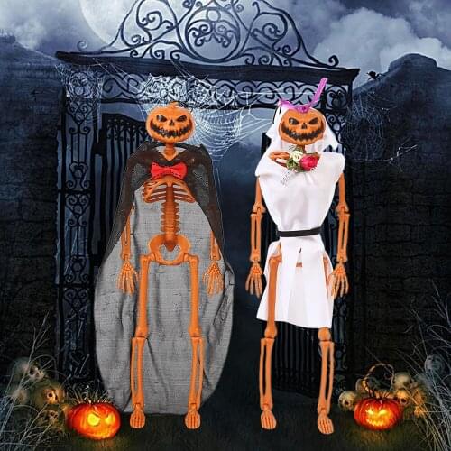 40CM Halloween Decoration Simulation Plastic Skeleton Human Skeleton Model Haunted House Horror Prop Halloween Easter Decoration