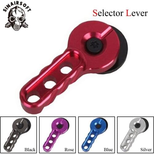 Enhanced Safety Aluminium Red CNC Machined Selector Lever Switch Set For M4 Series Airsoft AEG Paintball Hunting Accessories