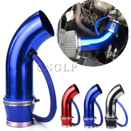 Universal 76mm Aluminum Air Intake Pipe for Cold Air Inlet 3inch Duct Tube Kit with 63mm to 76mm Rubber Hose