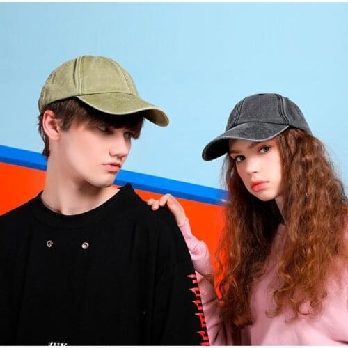 Vintage Soft Peaked Cap Adjustable Men / Women Cotton Baseball Hat ,Cool Girls Cowboy hat With head Circumference 56-59cm