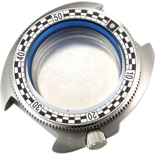 Stainless Steel Mod SKX 6105 Watch Case Sapphire Glass 20ATM Water Proof Case For NH35 NH36 SKX007 SKX009 Automatic Movement