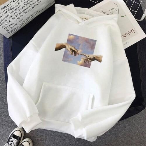 ZITY Print Oversized Womens Hoodie Kawaii Loose Streetwear Sweatshirts Women Hooded Simple Pullovers Korean Style Warm 0907