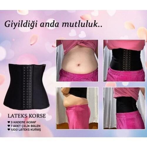 Women Corset Forming Slimming Thinning Waist Corset Underwear Latex Steel Balen Bustier Garter Made İn Turkey Fast Shıppıng