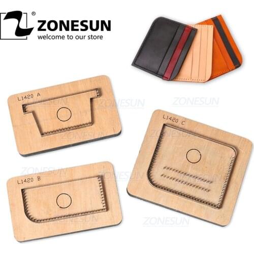 ZONESUN Credit Card holder coin purse Customized leather cutting die handicraft tool punch cutter mold DIY paper wallet cut die