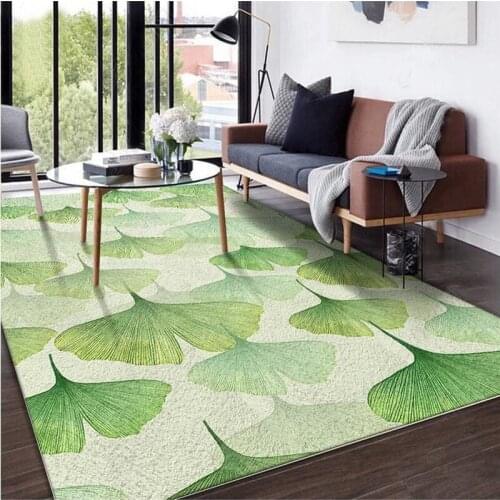 1pc Green Lotus Leaf Pattern Bathroom Carpet Bath Mat Rug Elegant Large Floor Mat Sofa Carpet Pad For Livingroom Bedroom Doorway