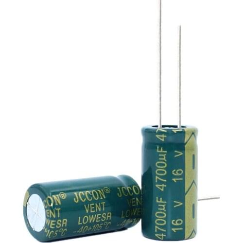 10pcs High frequency low resistance aluminum electrolytic capacitor 16v4700UF 4700uf16v volume: 13x25