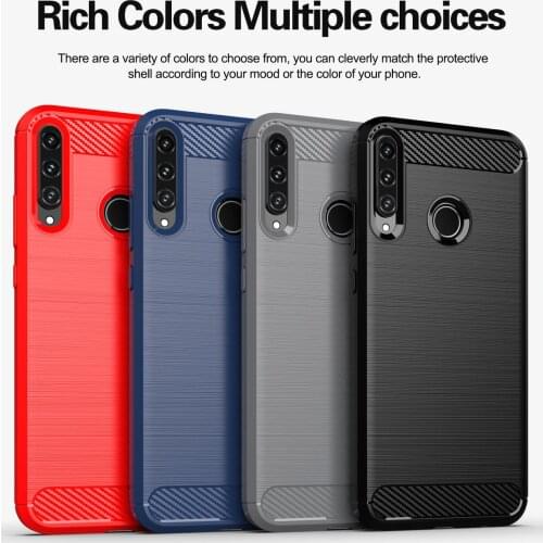 100pcs/lot Brushed Carbon Fiber Soft Bumper Back Phone Cover Case For Huawei Enjoy 10 Plus P Smart Z Y5 Y6 Y7 Pro Y9 Prime 2019