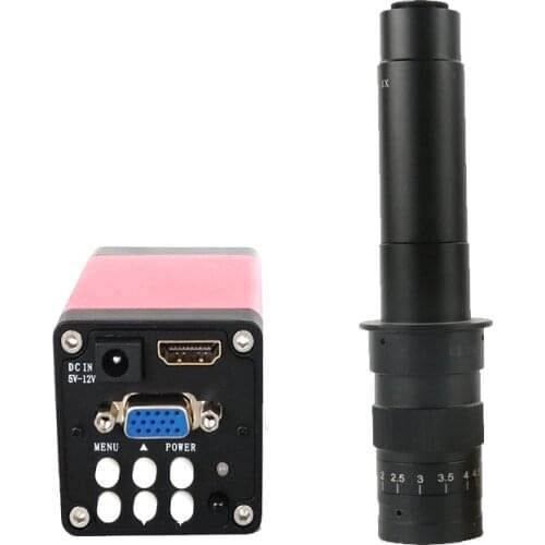 13MP Digital HDMI VGA outputs Industrial digital Microscope Camera+130X 180X 300X Zoom C-mount for Industry Lab PCB