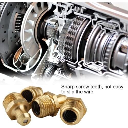 15 Pcs/set Car Grease Nipple Set M6 M8 M10 Oil Nozzle Fitting Kit Threaded Brass Straight Filling Grease Nipples