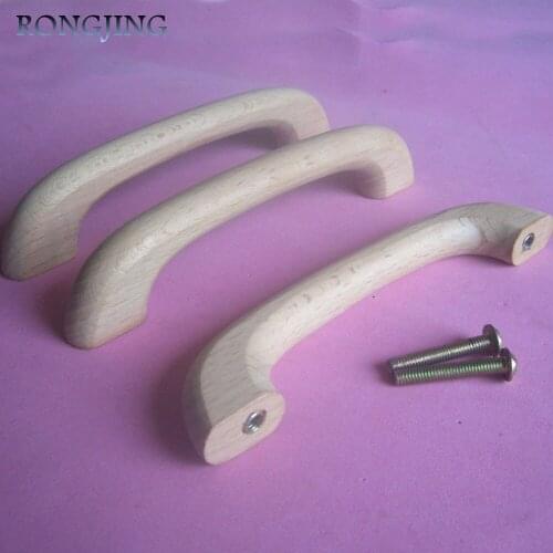 2x Wooden Kitchen Cabinet Drawer Handles Cupboard Wardrobe Bridge-shaped Handles Closet Cabinet Bars Furniture Solid Wood Pulls