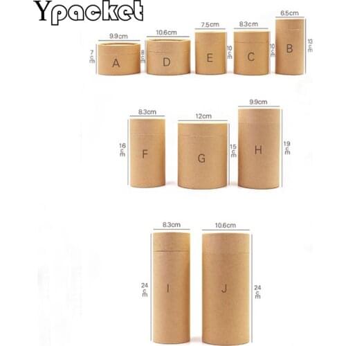 20Pcs/Lot Tea Packaging Tube Drawing Tube Wrapping Packaging Kraft Paper Tube Packing Storage Box Coffe Gift (OEM Logo)