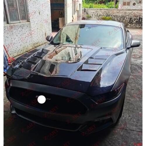 2018-2021 Z-ART carbon engine hood for Mustang carbon fiber engine bonnet for Mustang carbon fiber engine cover