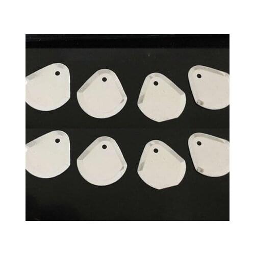 350pcs 20mm Shell Fan Cup Oval Sequins Wedding Garment Decoration Crafts Materials Accessories Crystal White