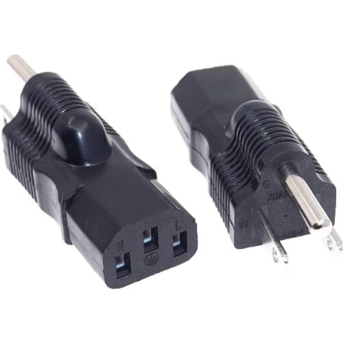 Power Adapter American USA 5-15P 3Pin Male to C13 Female Power Adapter Industrial Connector PDU high power Converter Plug