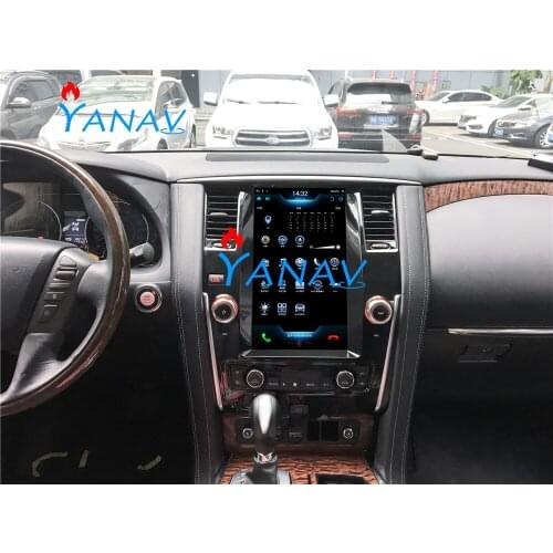 13.6 inch Android Car Radio dvd player For-Nissan Patrol 2016-2019 GPS Navigation multimedia Tesla style HD Vertical screen