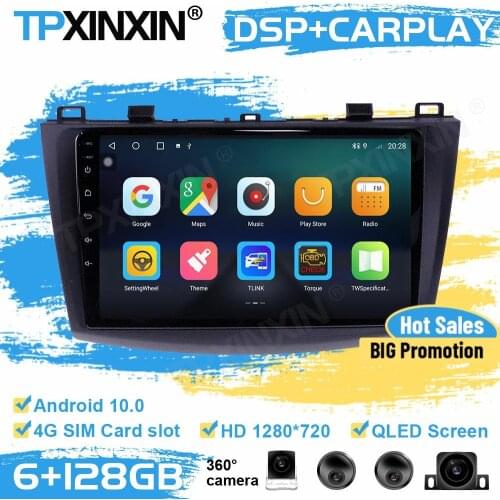 360 Cameras Car Radio Stereo Receiver Android For Mazda 3 2 2009 2010 2011 2012 2013 GPS Player Auto Audio Head Unit